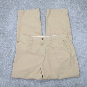 Polo Ralph Lauren Chino Pants Mens 36x30 B eige Cotton/Silk Flat Front Straight